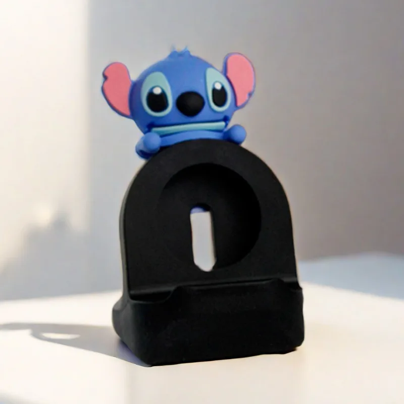 Stitch Disney Charger Stand Cartoon Desktop Holder for Apple Watch 8 7 6 5 4 IWatch 3 2 1 SE Soft Silicone Cute Charging Base