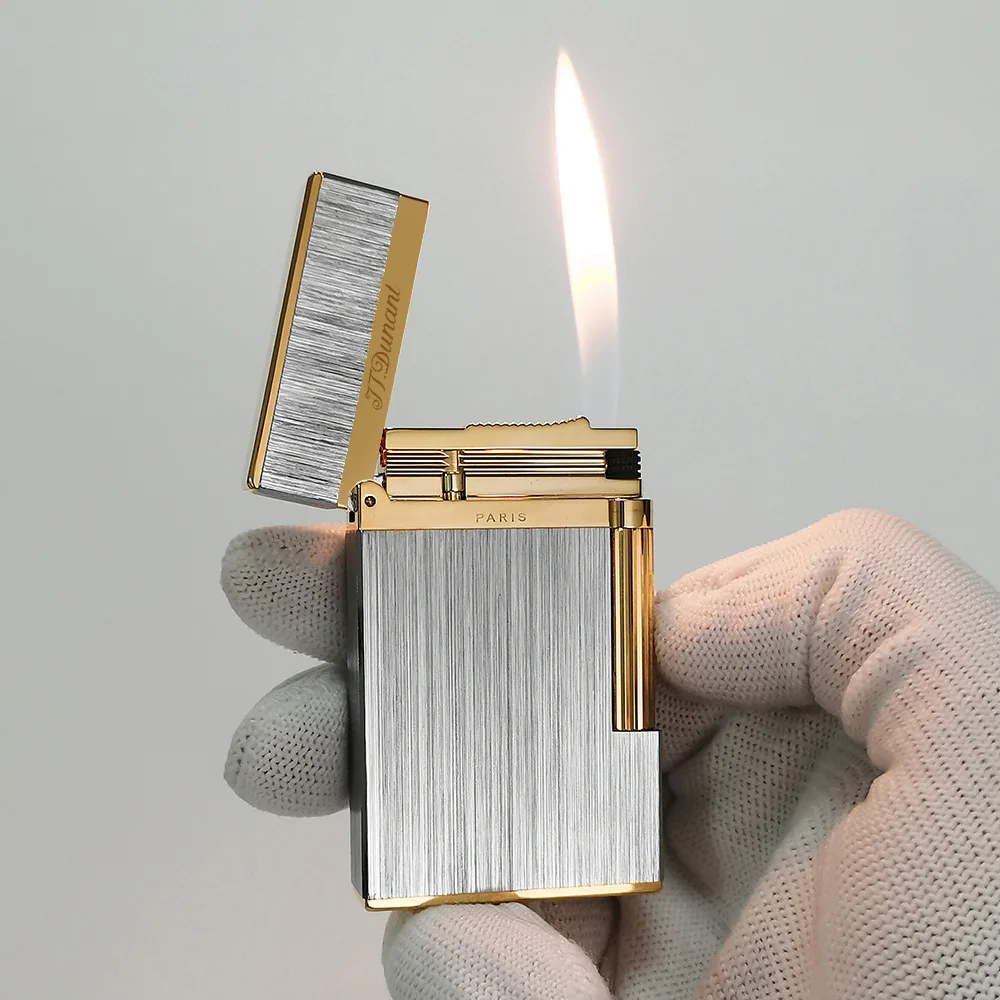 

Custom lighter Luxury brand Lighter L2 classic brushed brass lighter loud sound refillable Smoking Accessories lines2 Lighters