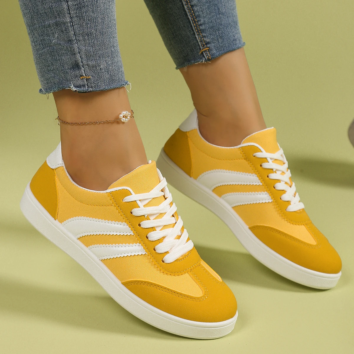 

Весенне-осенние сексуальные и удобные повседневные кроссовки с круглым носком, модные новые нескользящие низкие спортивные туфли для женщин