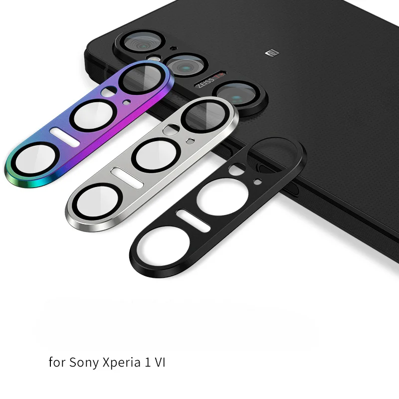 Metal Camera Lens Protector for Sony Xperia 1 VI Aluminum Alloy Tempered Glass Cover Screen Protector for Xperia 1VI xperia 1vi