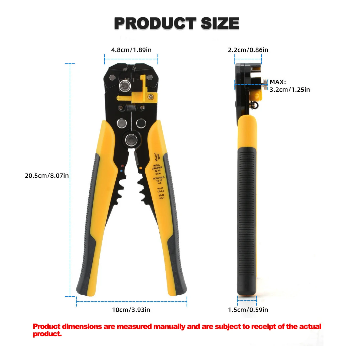 Wire Stripper,5 in 1 Multifunctional Cable Cutter,Self-Adjusting Cable Stripper, Wire Cutter, Electronic Cables Crimper