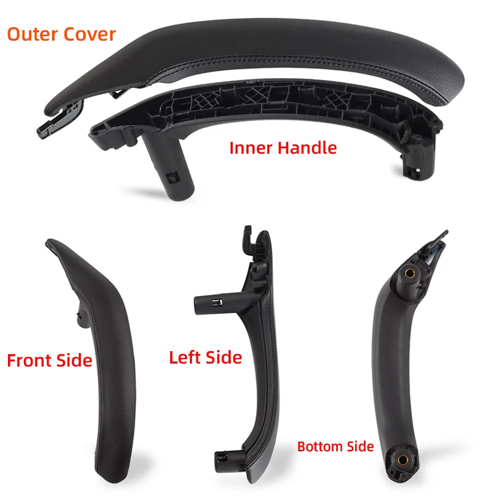 Right Left Side X3 X4 F25 F26 Interior Passenger Door Pull Handle Leather Cover With Inside Handle Assembly For BMW 2010-2016 view 3