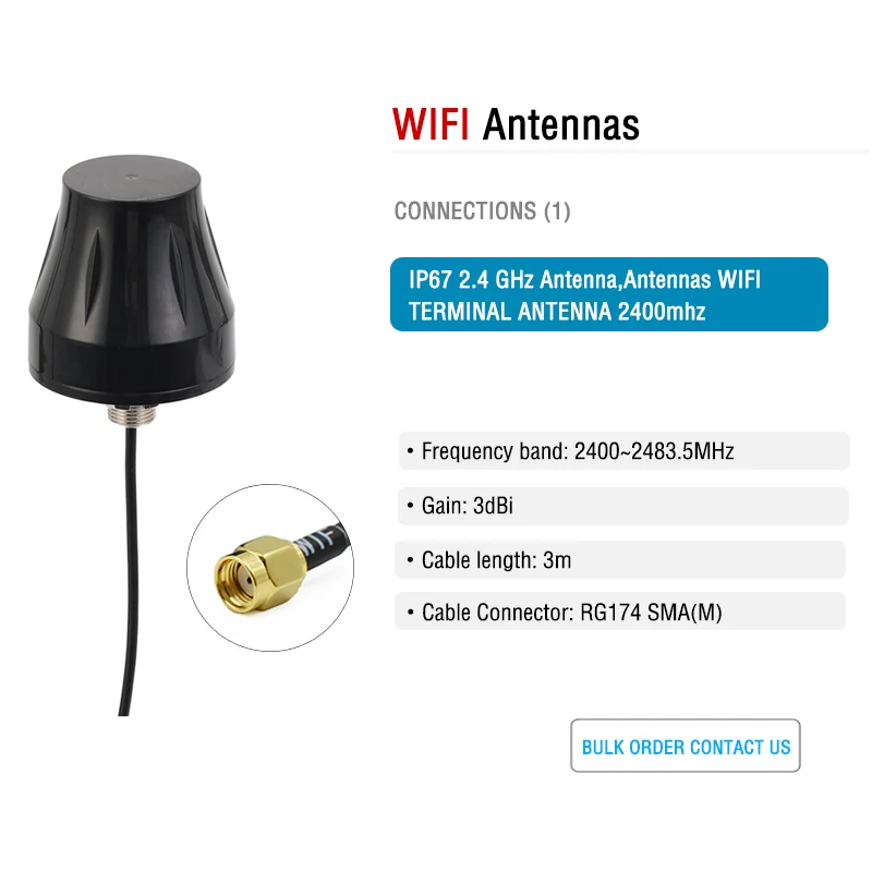 Antena IP67 2,4 GHz, Antenas WIFI TERMINAL ANTENNA 2400mhz