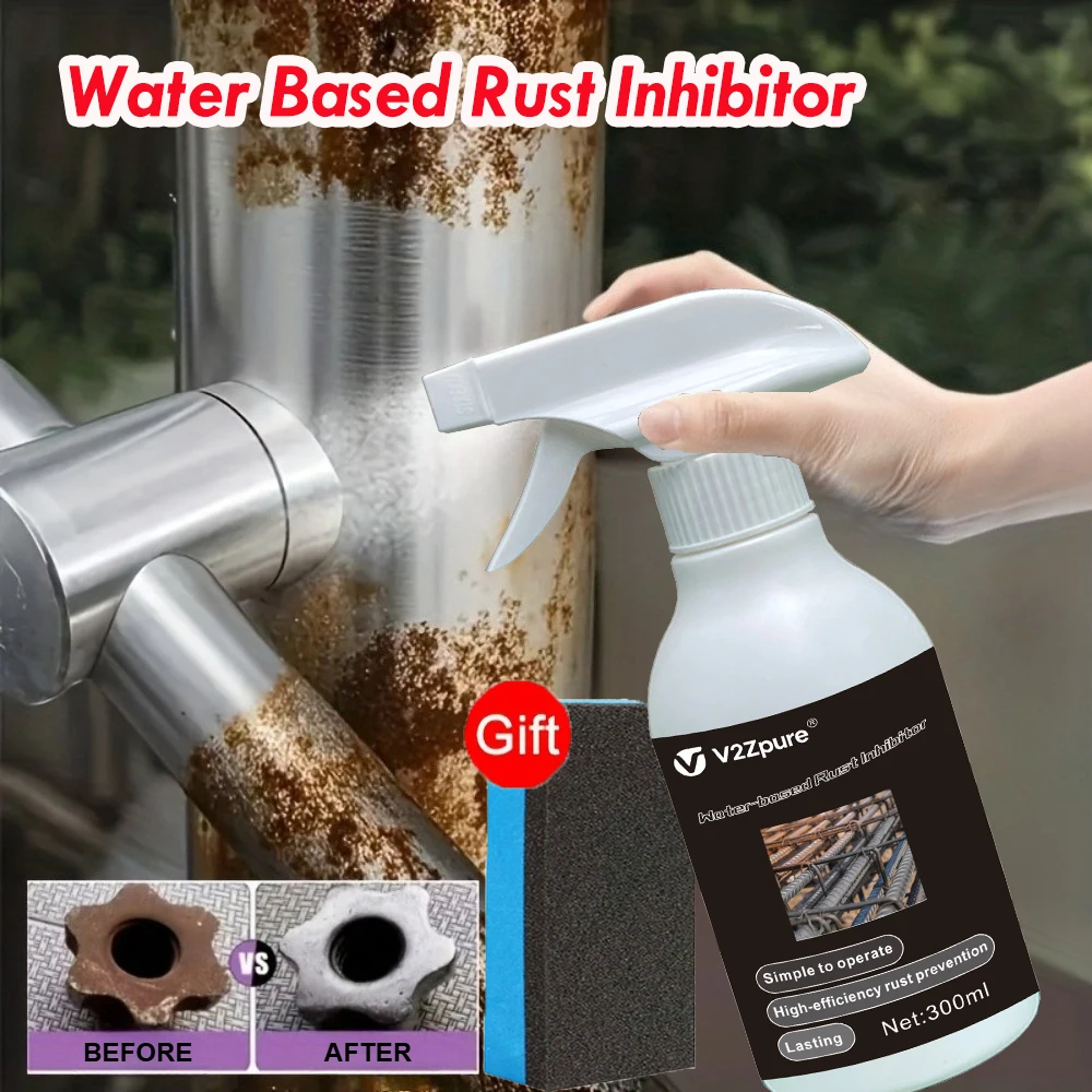 Rust Inhibitor Universal Metal Rust Remover Stainless Steel Kitchen Renovation Bathroom Shower Chrome Anti-Rust Cleaning Spray