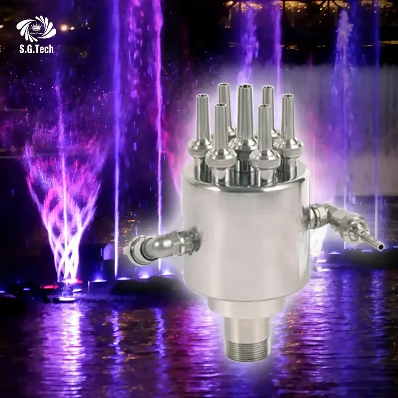 2026 Modern Digital Swing Fountain Nozzles Luxury Rotating Jet for Outdoor WATER CROWN Dancing Musical Fountain