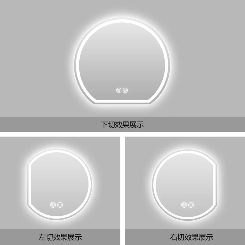 Bathroom smart lamp vanity mirror bathroom semicircular vanity mirror wall hanging bedroom vanity mirror wall hanging