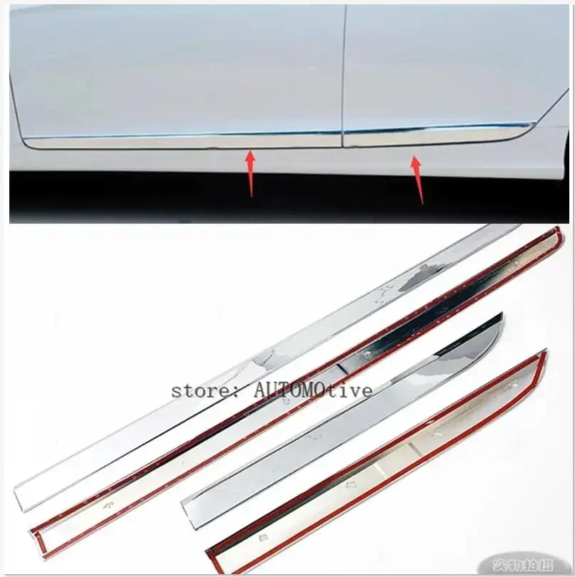 

For Hyundai Sonata 8 2011 2012 2013 2014 Chrome Side Door Body Protection Molding Trim Cover Car Styling