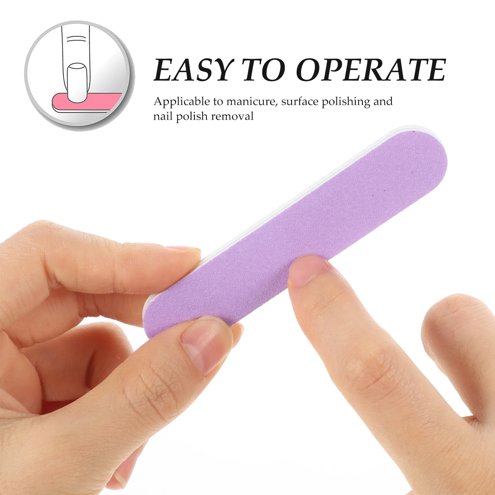 

50Pcs Flash Glitter Nail Files Eva Polishing Tools for Nail Art Care Filing Shaping Lightweight Home Salon Manicure Supplies