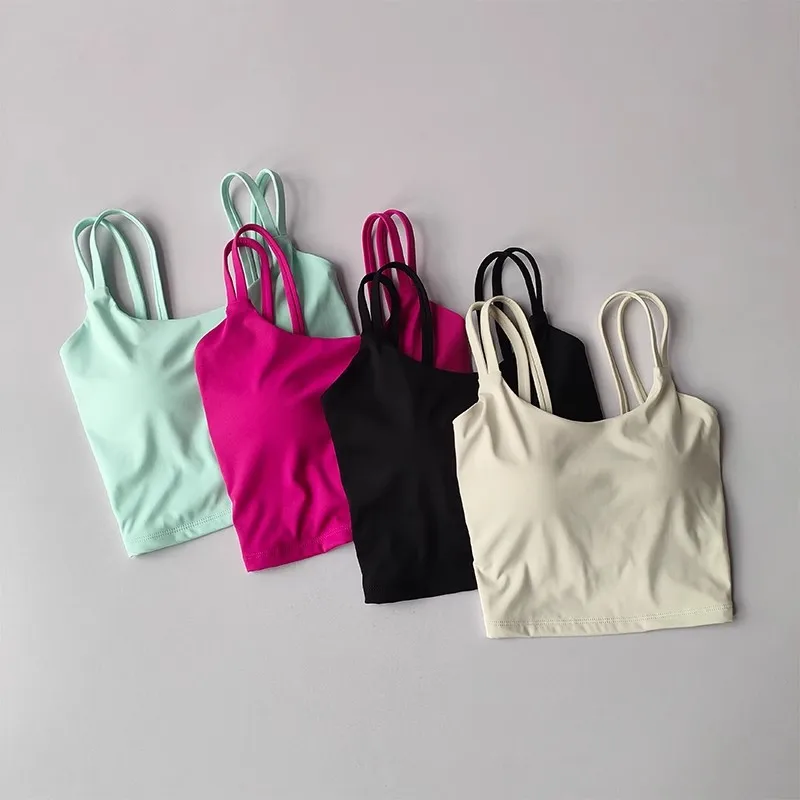 Damen-Yoga-Sport-BH, stoßdämpfende Brustkollektion, schöner Rücken, schnelltrocknende Fitness-Trainingsweste – Detail 11