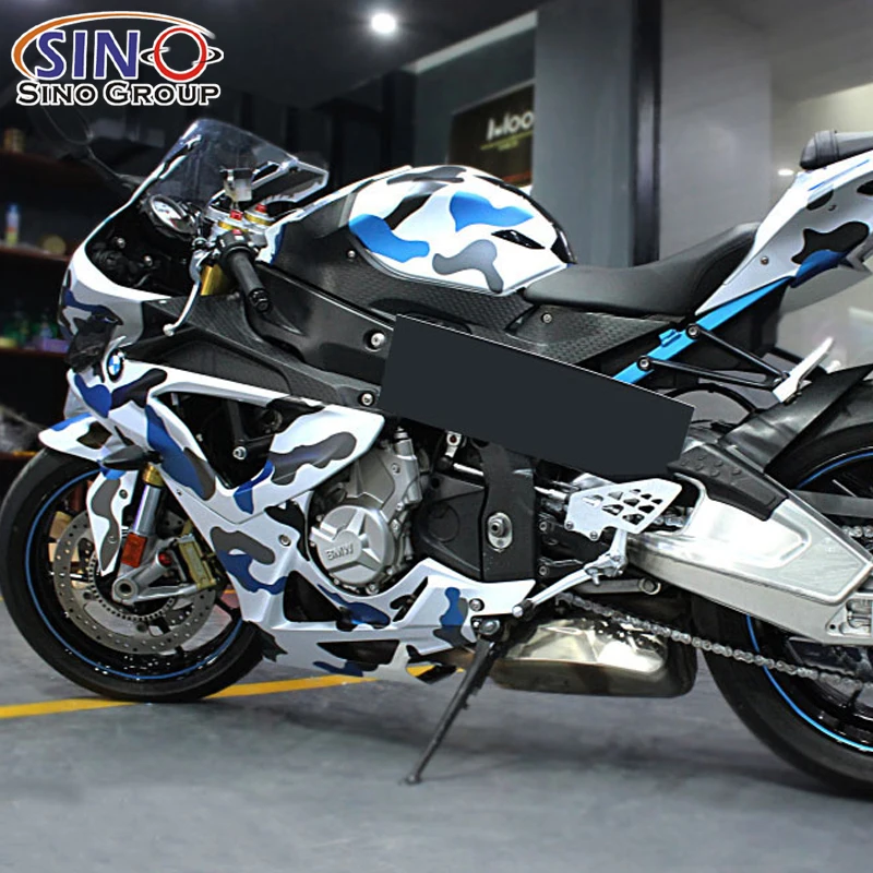 Adesivi con pellicola di laminazione lucida bianca Confezione per auto di buona qualità Vinile stampato mimetico per tutte le auto Foglio avvolgente in PVC impermeabile