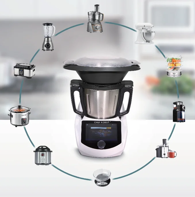 Termomixe multifunzionale Robot da cucina Chopper Robot da cucina Smart Robot da cucina Thermomixer cina in vendita con tritacarne e Wifi