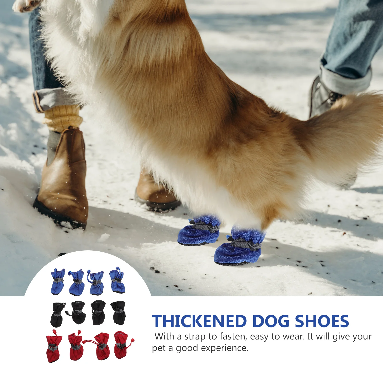 

3Sets Pet Rain Boots Waterproof Dog Shoes Thickened Non-Slip Outdoor Dog Shoes Rain Protection Waterproof Boot