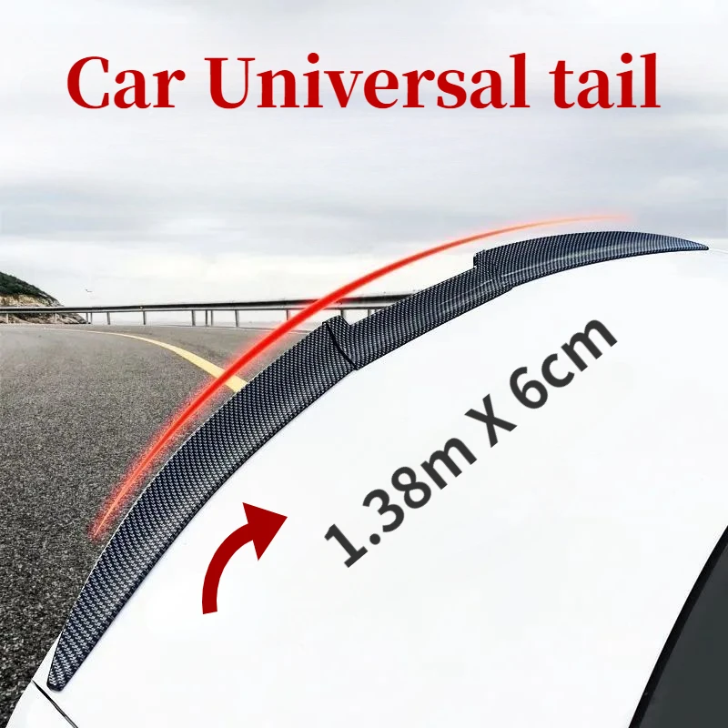 Car Tail Wing Modification Universal Hole Free Two or Three Box Sports Top Wing Spoiler Rear Small Tail Wing DIY Fender Parts