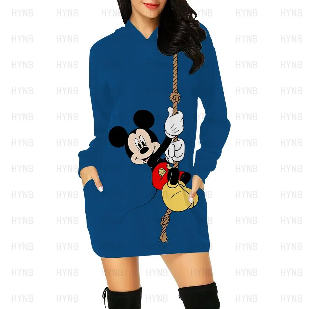 Woman Clothes Long Sleeves Y2k Minnie Mouse Dress Disney Elegant Dresses for Women Sweater Dress Women's Party 2022 Mickey Sexy