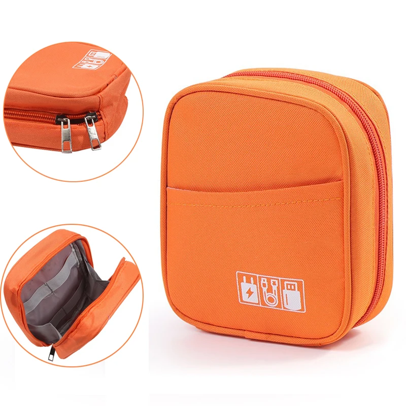 المحمولة منظم الكابلات حقيبة التخزين مقاوم للماء لبنك الطاقة كابل رقمي حافظة سماعة أكسفورد القماش حامل سماعة الاذن