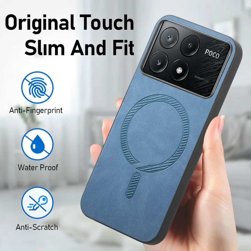 Luxury Case for Xiaomi Poco X8 Pro Max 5G 2026 Leather Back Cover