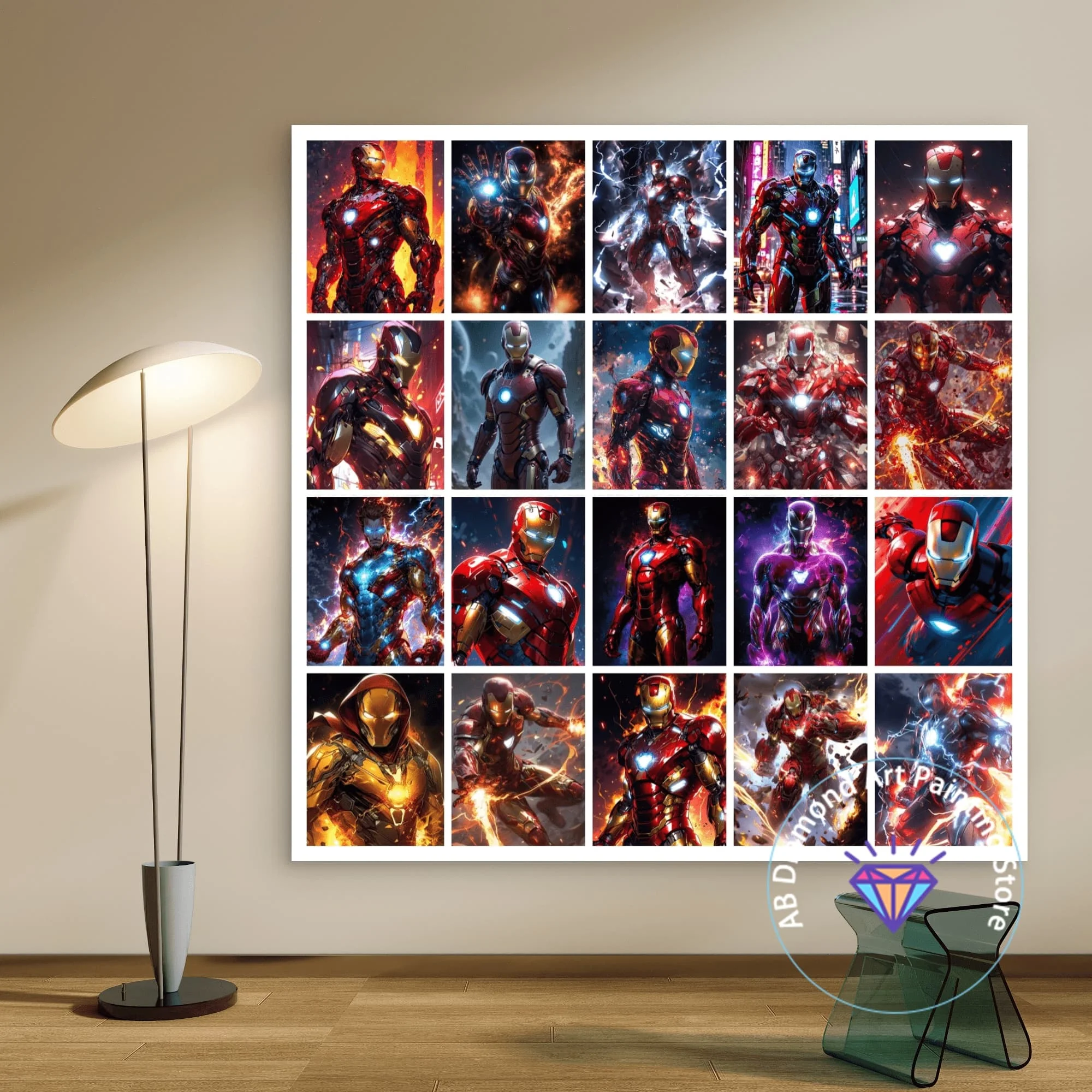 

Iron Man Marvel Movie AB Diamond Painting Kit DIY 5D Diamond Embroidery Cross Stitch Handmade Art Gift Crafts Home Decor Gift