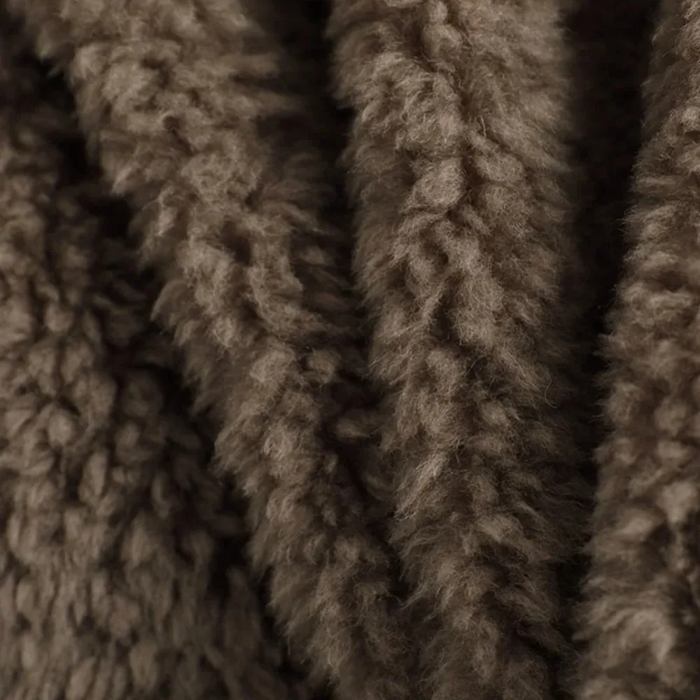 معطف طويل للنساء من Tyeek-Lambswool ، خروف Shearling ، فرو دافئ في واحد ، ملابس نسائية ، شتاء