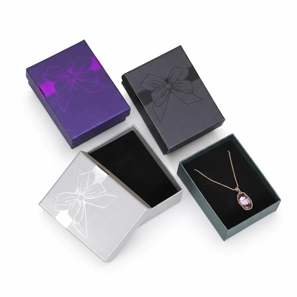 

Fashion Bow Decoration Jewelry Container Organizer Box Storage Container Jewelry Storage Box Paper Box Gift