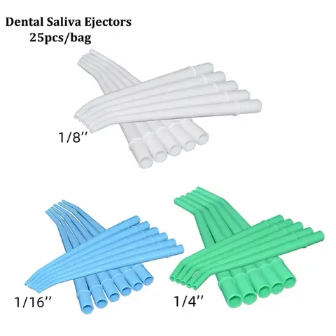 25pcs/bag Disposable Dental Suction Tube Saliva Ejector Autoclavable Dentist Clinic Surgical Aspirator Tips Dentistry Tools