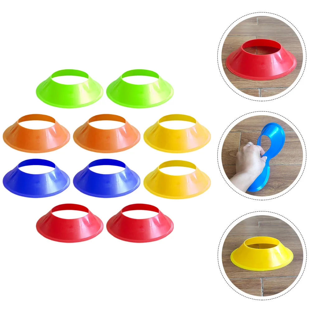 10 Uds conos de Entrenamiento de fútbol discos de fútbol Material PE rojo verde naranja equipo deportivo agilidad para obstáculos