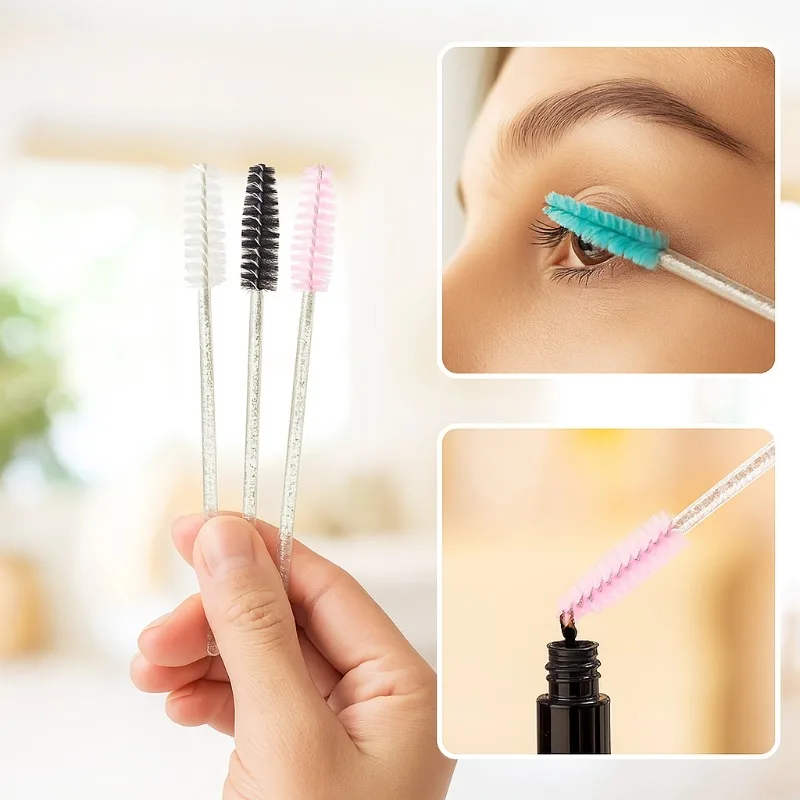 Disposable Eyelash Brushes 50Pcs False Lashes Extension Mascara Wands Makeup Beauty Tools for Professional Salon Use