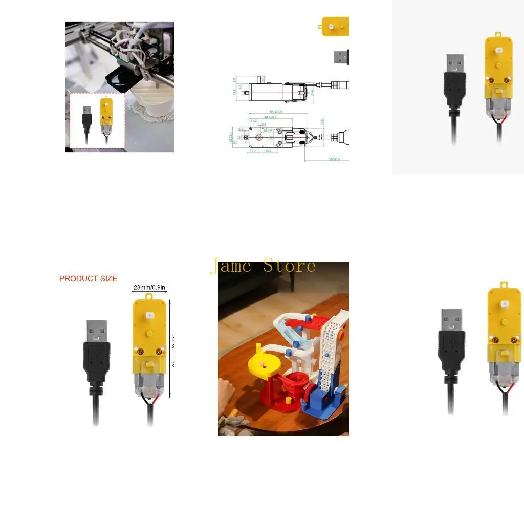 LX0B For Deceleration Motor LA001 Single Shaft Motor 5V 59RPM Home Automation Printer Assembly Projects Accessories