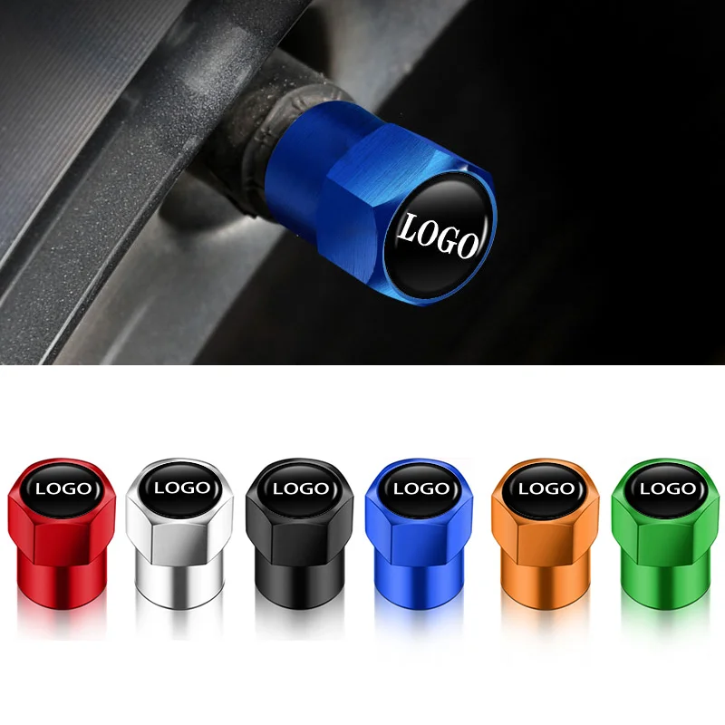 4pcs Car Dustproof Tyre Valve Stem Cap Tire Valve Stems Cap For FIAT 500 Grande Punto UNO Tipo Stilo Astra Bravo Panda Freemont