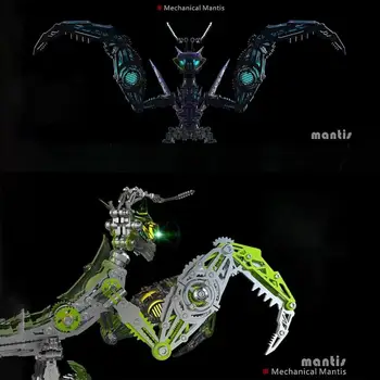 成人3D金屬拼圖機械螳螂金屬模型套件,附燈光,DIY組裝,綠色 8 最佳銷售 3D金屬拼圖 - №2