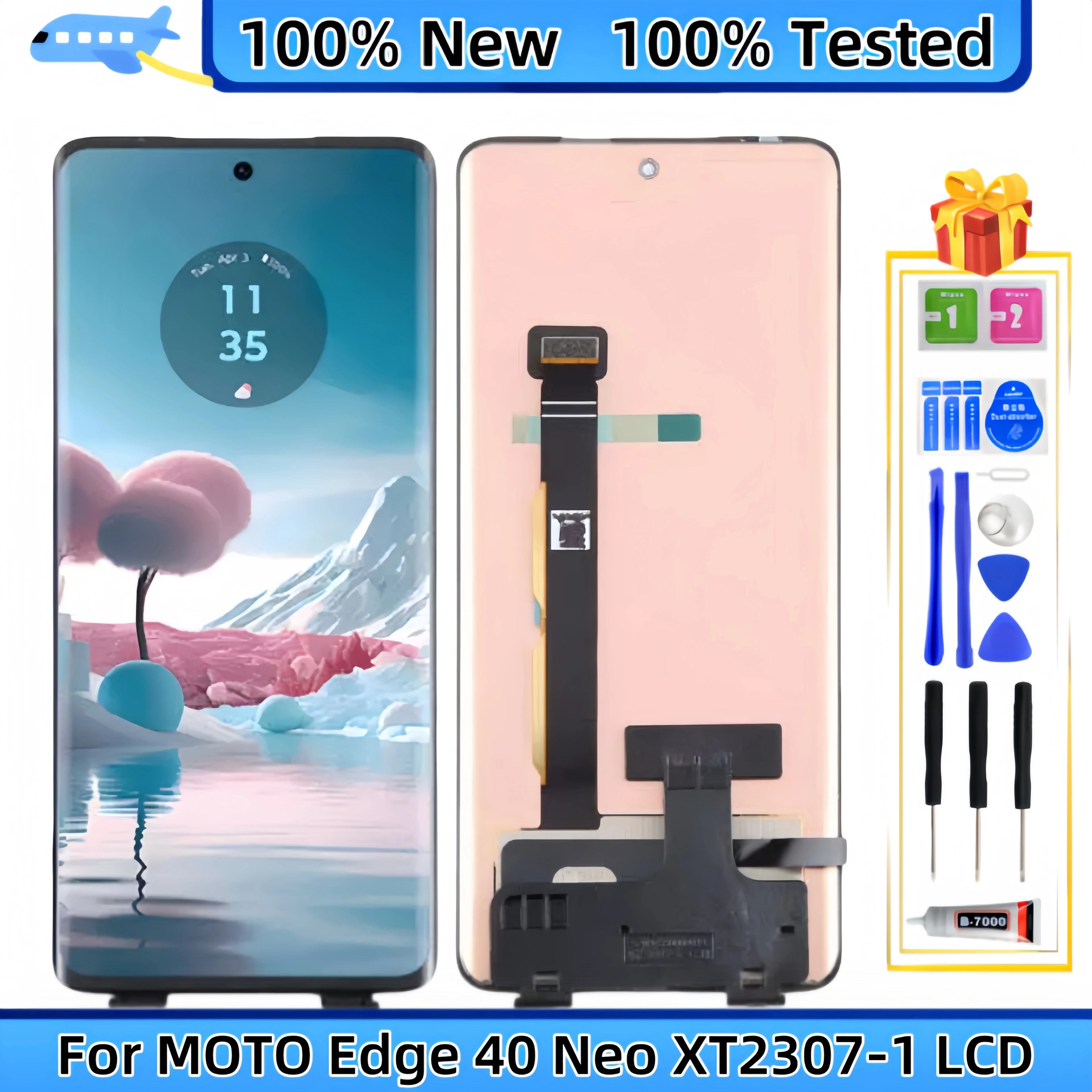 LCD Display Touch Screen Digitizer Assembly Replacement,for Motorola Moto Edge 40 Neo XT2307-1