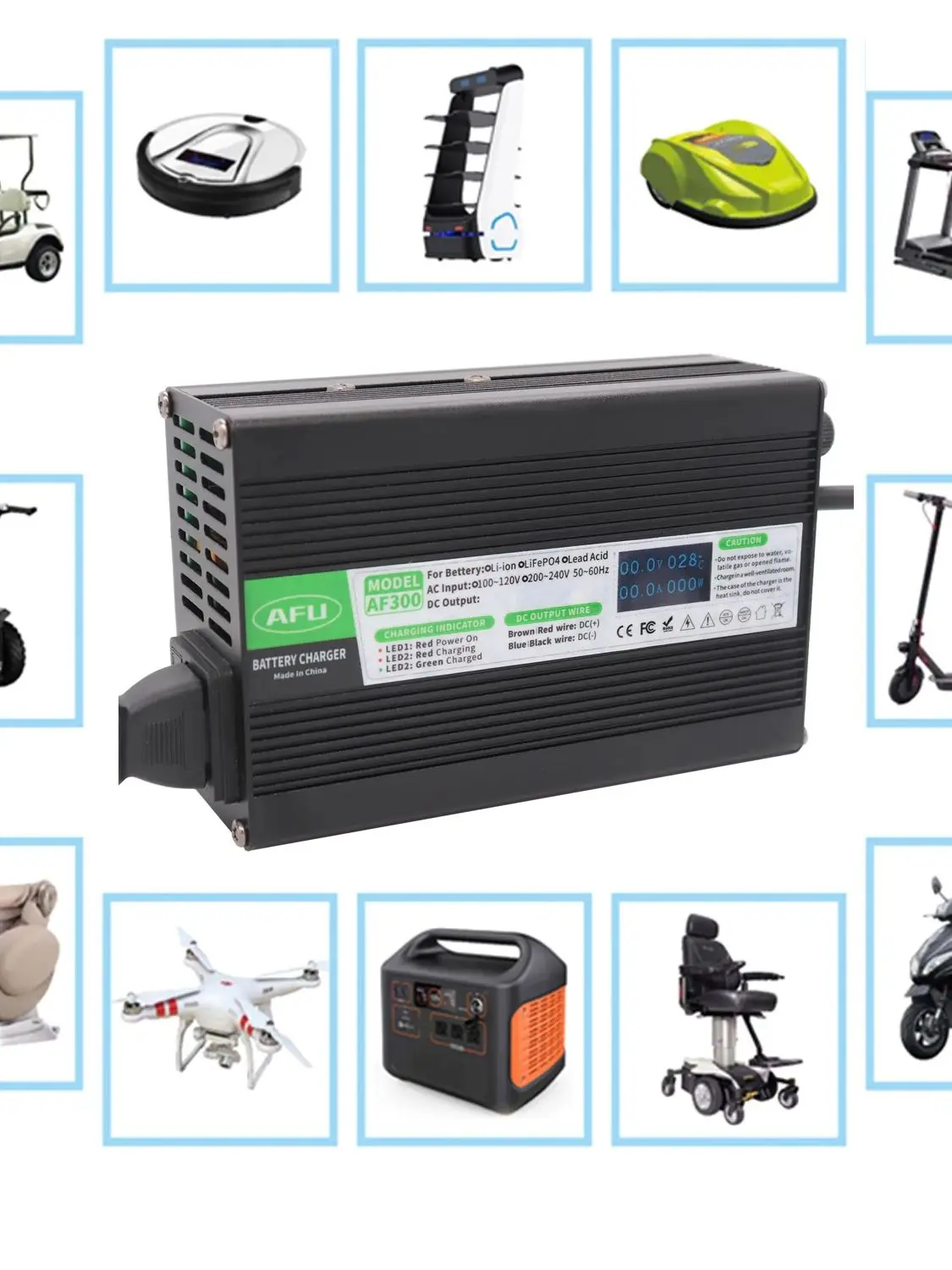 29,2 V 10A LiFePO4 Batterie Ladegerät Für 8S 25,6 V 24 V LiFePO4 Batterie Pack Batterie Smart Ladegerät OLED Display Schnelle Ladegerät