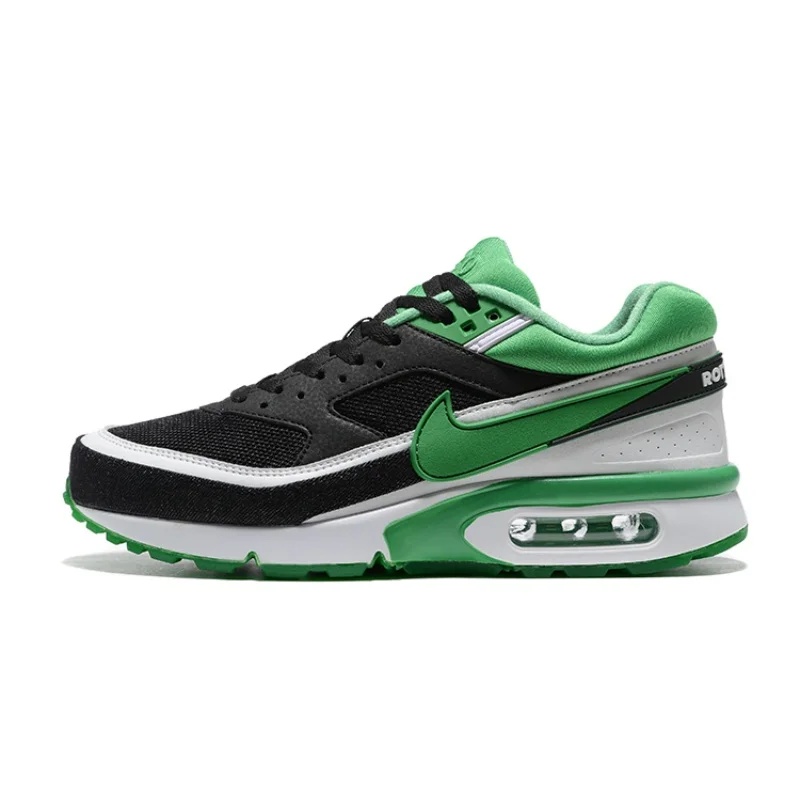 

Nike Air Max BW Men's and Women's Running Shoes, Outdoor, Comfortable, Avant Garde, Multi-functional Sneakers, Black/Green/White