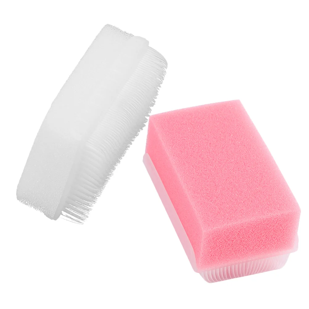 2 Pcs Sensory Training Device Wilbarger Therapy Brush for Autism Kids Soft Sponge Body Trainer White Compact Portable