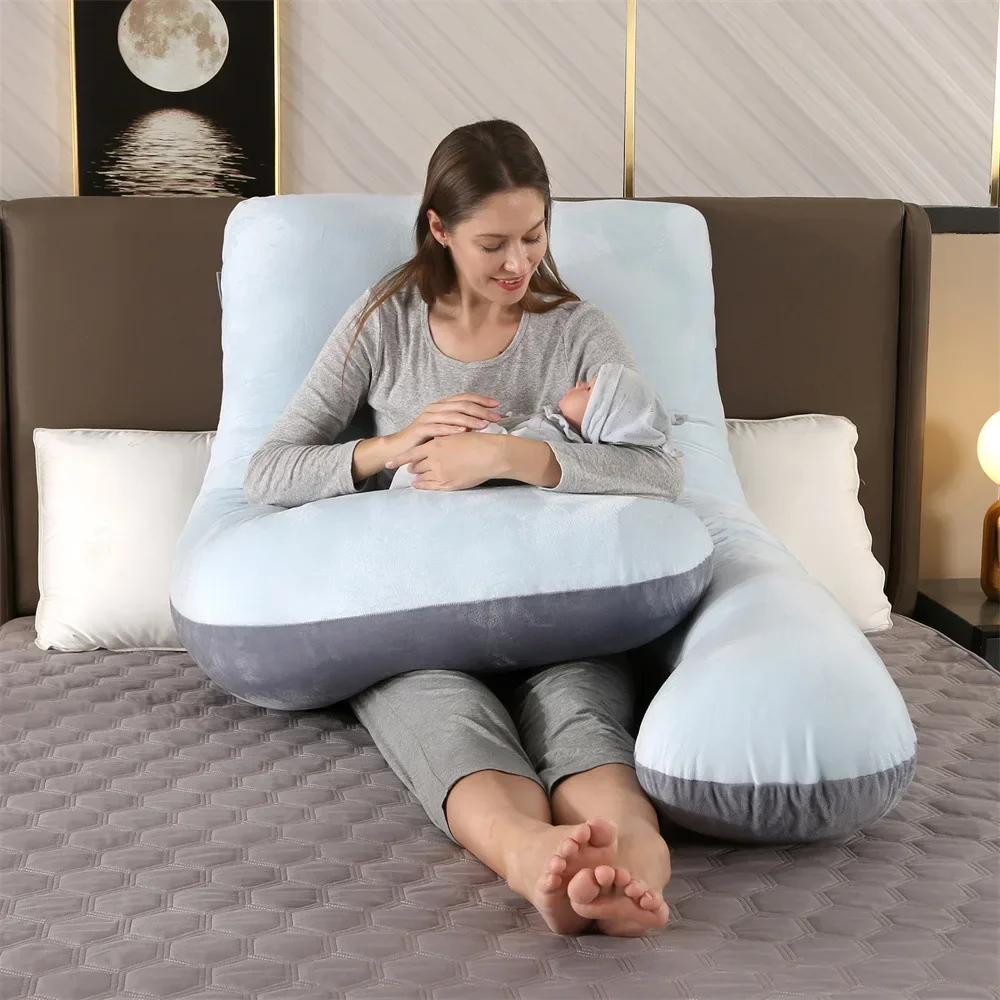 Pregnancy Pillow 130*70cm Sleeping Waist Pillow for Pregnant Women Nursing Pillow Breastfeeding Cushion for Women U-type