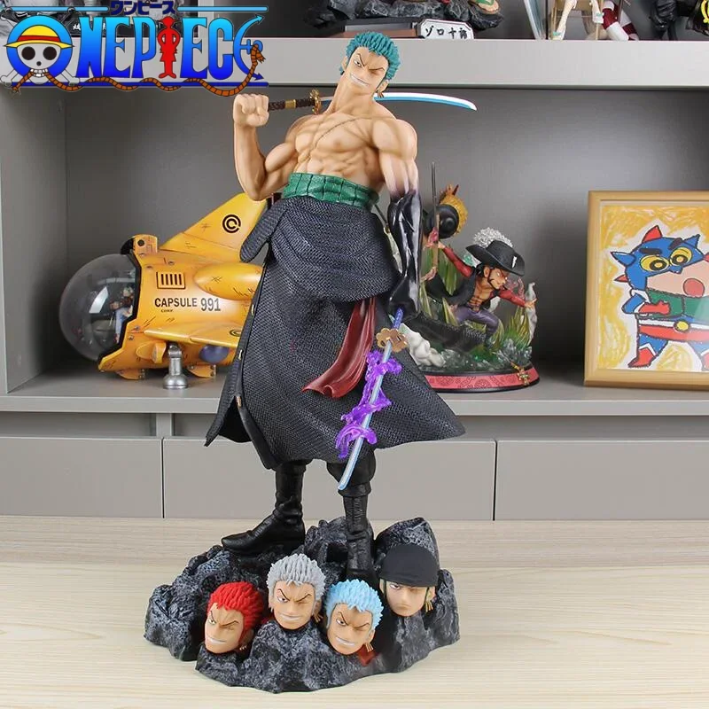 Hot Sale One Piece  50cm  Roronoa Zoro Anime Action Figures Model Toys Pvc Statue Roronoa Zoro Model Statue Dolls Birthday Gift