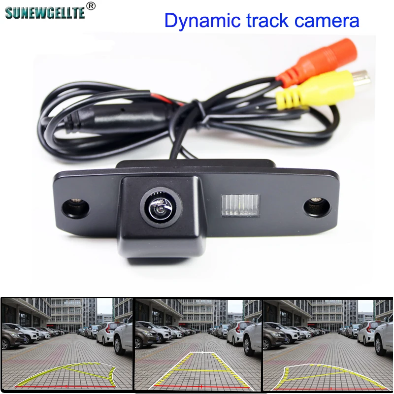 Dynamic Trajectory Line Car Reverse Backup Rear View Camera for KIA Carens Borrego Oprius Sorento Sportage R For Hyundai Sonata