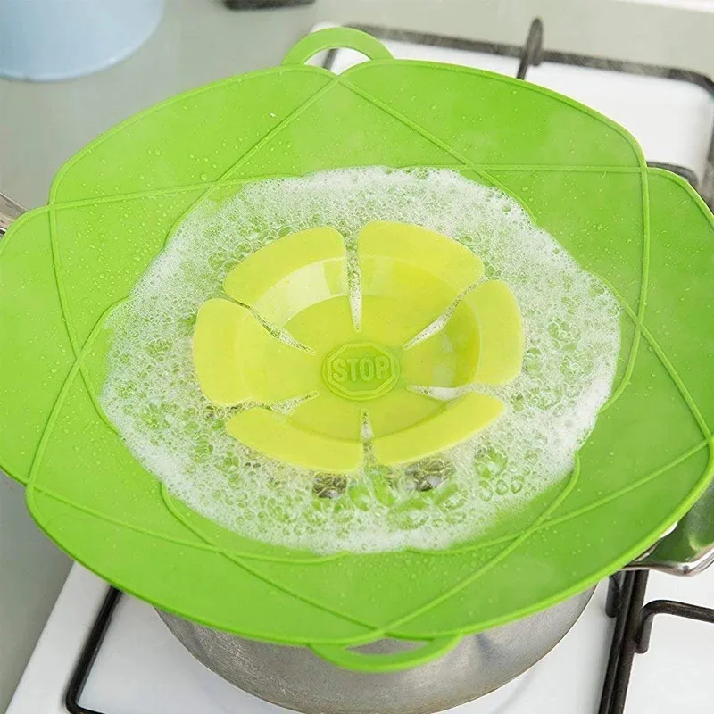 1pc Silicone Spill Proof Pot Lid Kitchen High Temperature Resistant Splash Proof and Splash Proof Silicone Lid Kitchen Tool