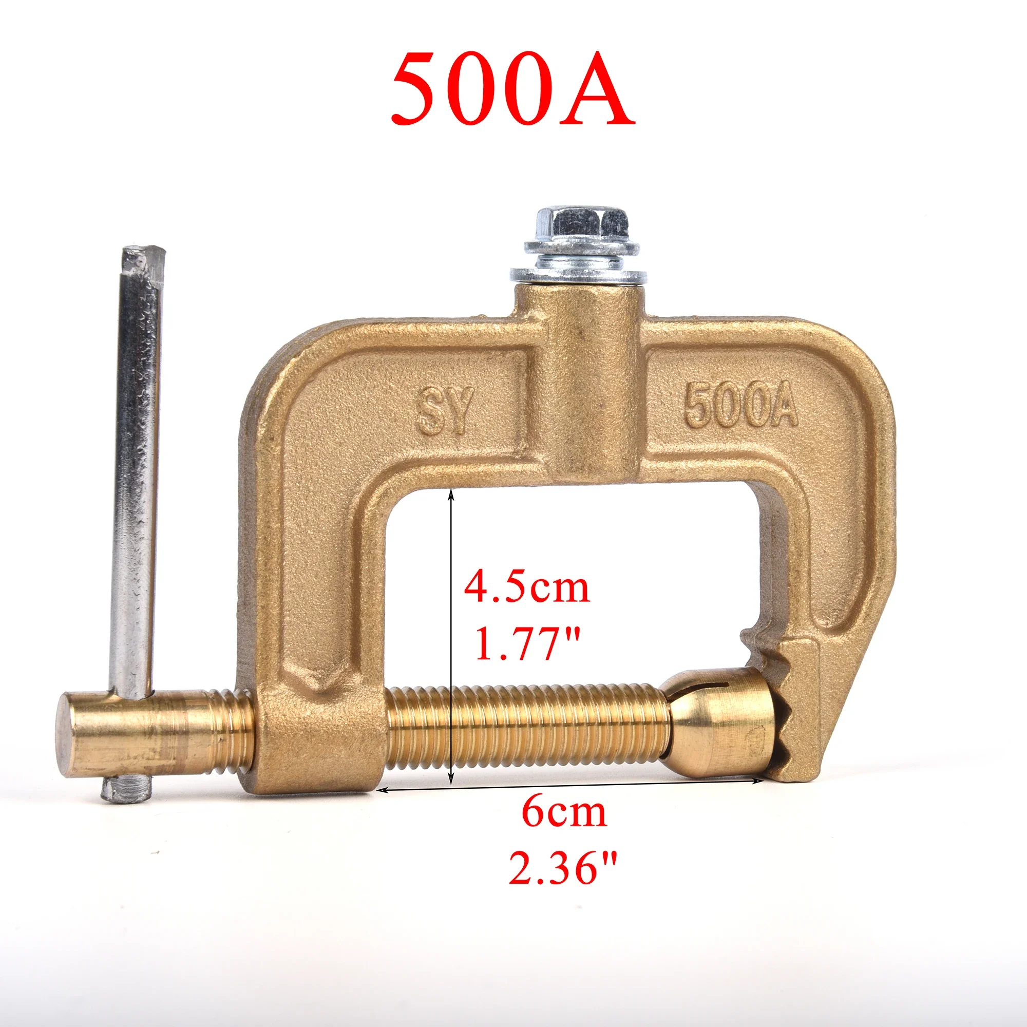 Welding Ground Clamp 260/300/500/600/800/1000A Heavy Duty Brass A/C Type Screw Earth Clip For TIG/MIG/MMA Welding Plasma Machine