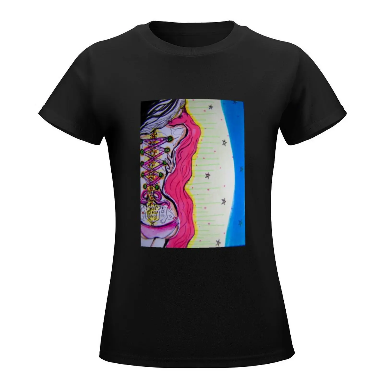 MS Hug T-Shirt vintage clothes tops Blouse graphics Woman clothes