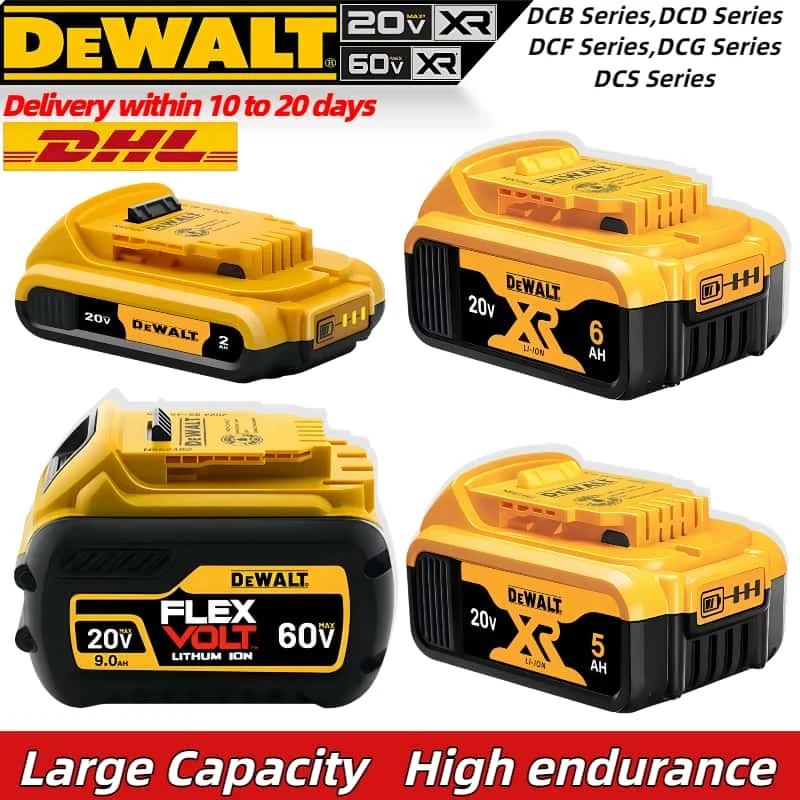 

Original Dewalt 20V 6.0AH5.018650 Rechargeable Lithium Battery Suitable DCB184 DCB206DCB205DCB200 DCB609 Dewalt Battery 20V-60V
