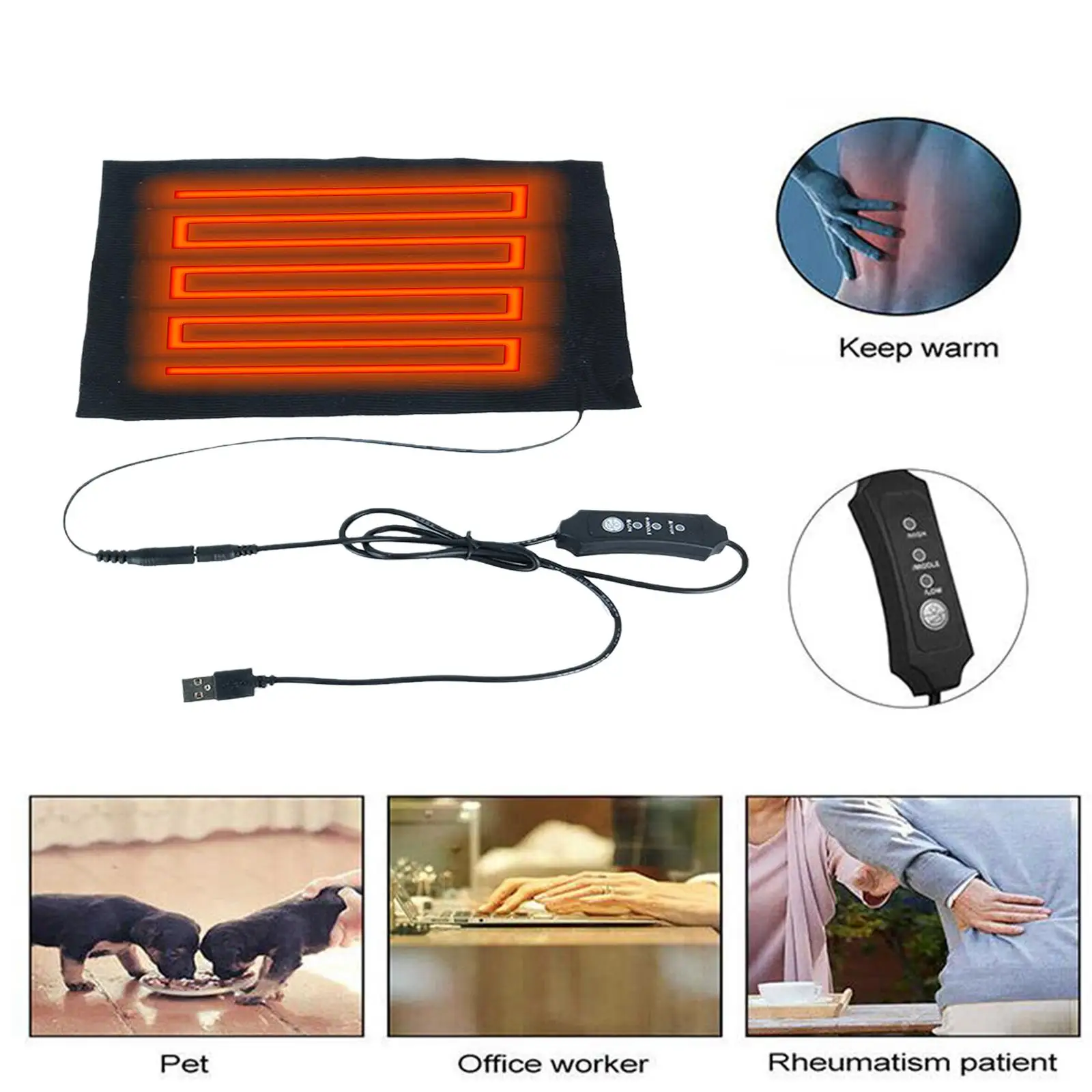 Picture 6: Pet Heater Heating Pad Pet Warmer Heating Pad Pets Winter Mat Pet Pet Accessories Carpet Warmer Warm Heater Pet Rug