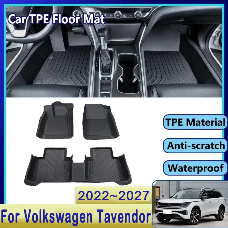 

Car Floor Mats For Volkswagen VW Tavendor 2022 2023 2024 2025 2026 2027 Waterproof Pad Foot Cover Fully Set Rug Auto Acesssories