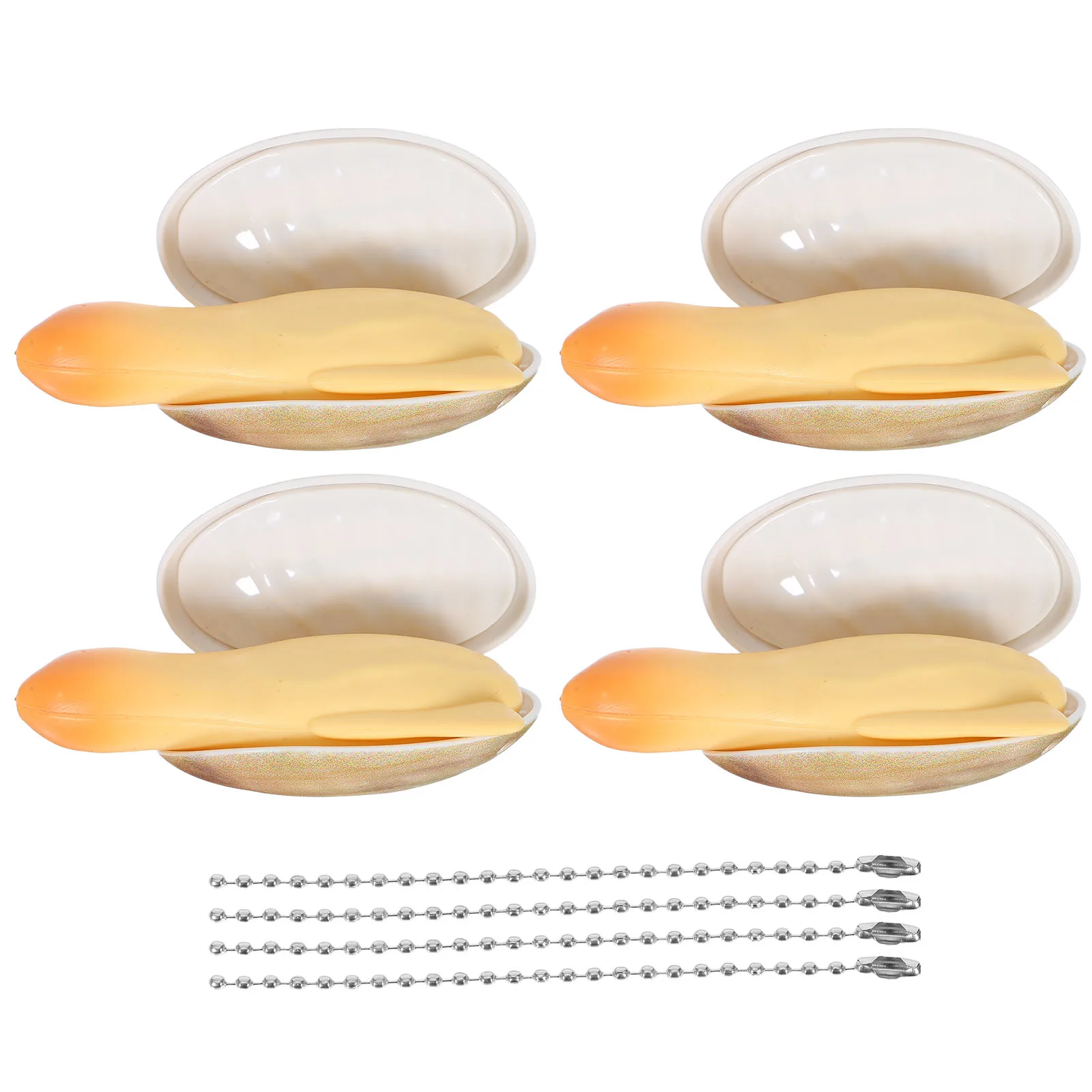 

4pcs Squirt Gun Realistic Abalone Shape Easy Press Safe Edges Material Kids Water Toys Pool Spray Summer Fun