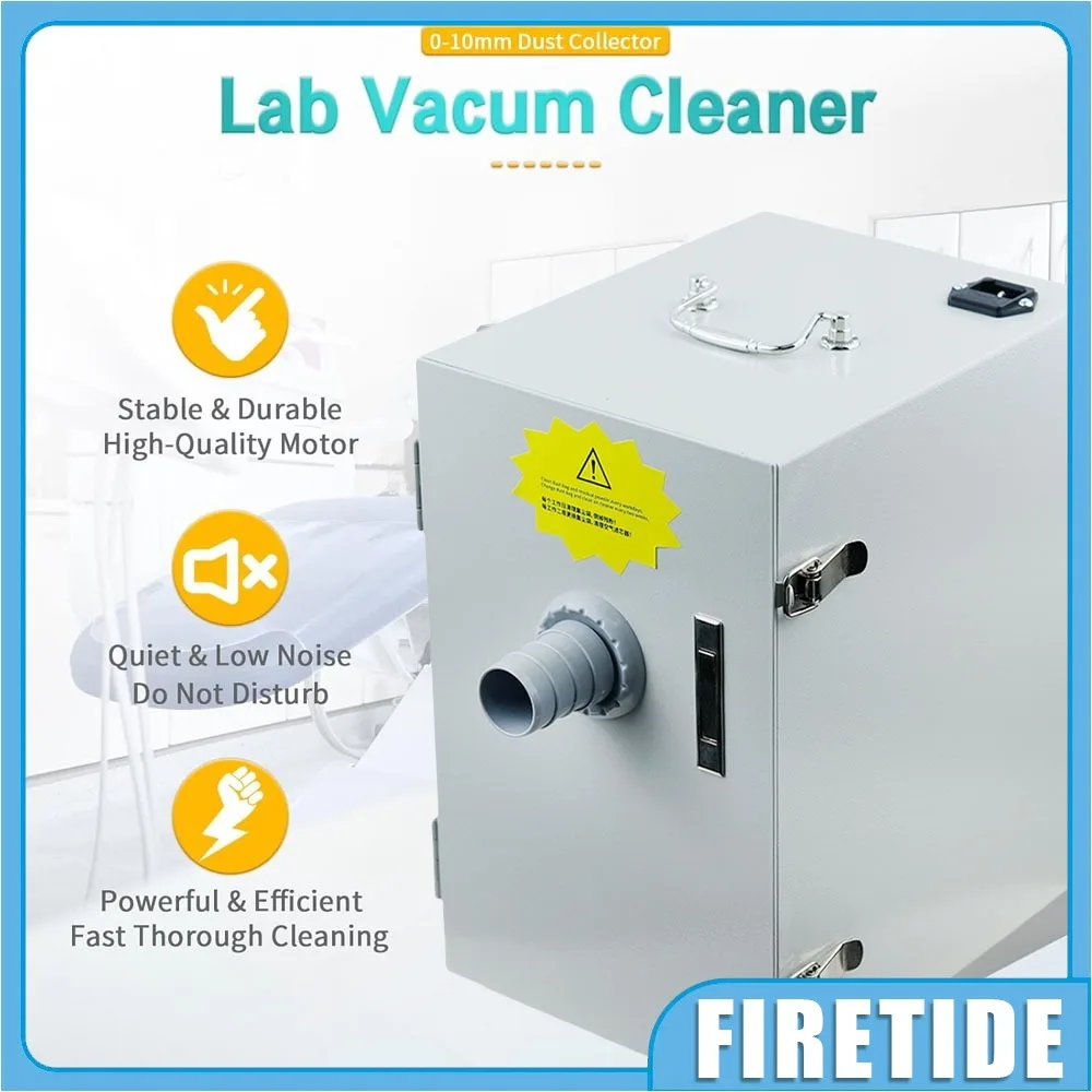 Dental Lab Grinding Vacuum Cleaner Single-Row Digital Dust Collector 110V/220V 370W Silent Vacuum Dust Extractor for Laboratory