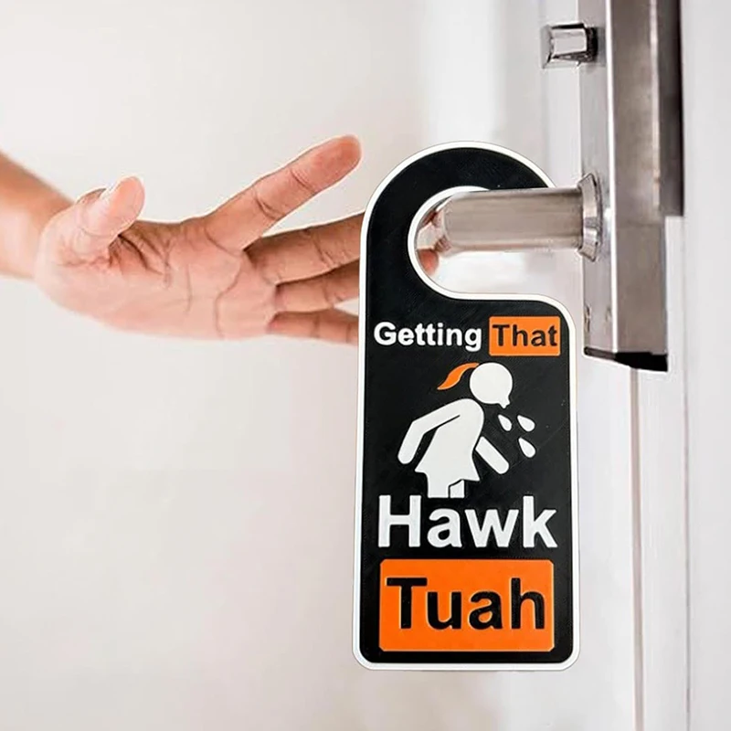 Hawk Tuah Funny Door Knob Hanger Door Hook Door Handle Hook Funny Door Sign Hook Bedroom Door Decorations Funny Gifts