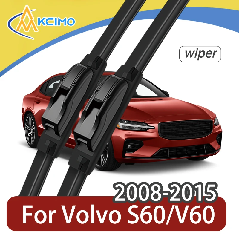 

Kcimo Rubber Durable Silent Windshield Wiper Blades 2pcs for Volvo S60/V60 2019-2025 Front Wiper Blades Set