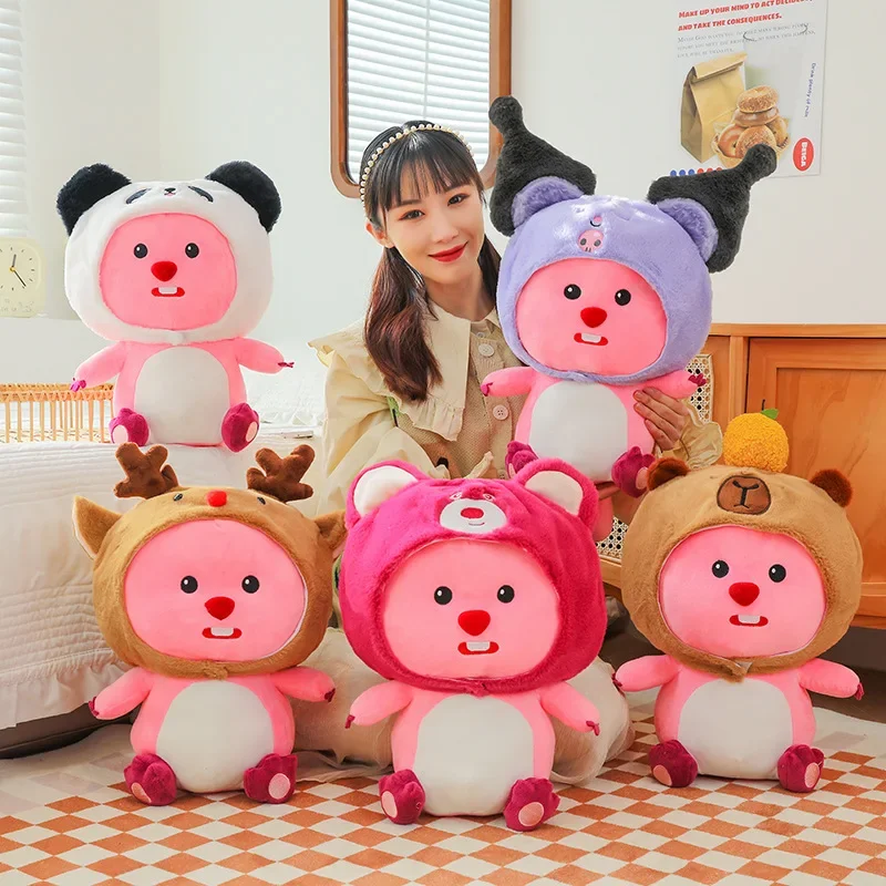 

40cm/11.8in Loopy Original Anime Cartoon Plush Toy Little Beaver Rock Animal Serie Kawaii Cute Plush Doll Pretend Toys Kids Gift