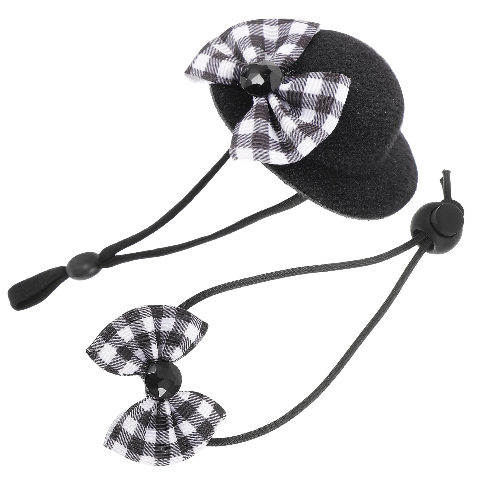 

1Set Hamster Hat Mini Small Animal Hat Adjustable Strap Bowtie Pet Costume Accessory Party Photo Prop Cute Hamster Decor