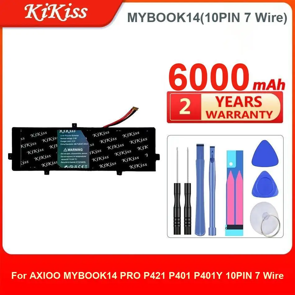 

6000Mah Kikiss Battery MYBOOK14(10PIN 7 Wire) For AXIOO MYBOOK14 PRO P421 P401 P401Y 10PIN Wire