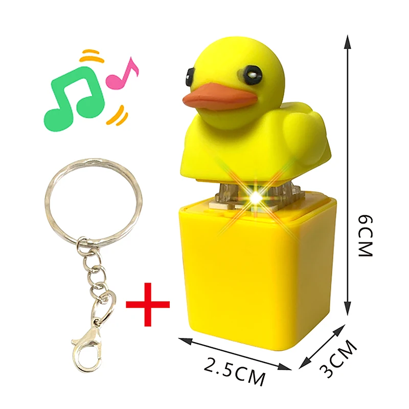 1PC Little Yellow Duck Key Switch Keychain Relief Stress Gifts For Adults Shaft Tester Mechanical Keyboard Fidget Button Toys